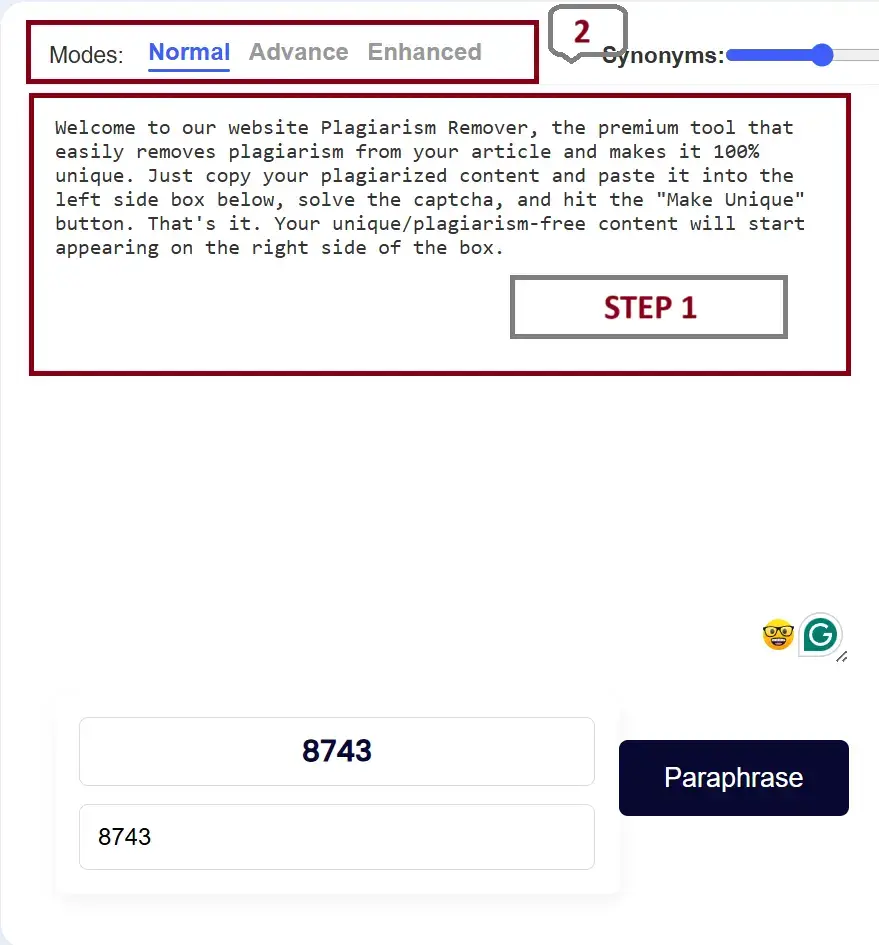 Paste text